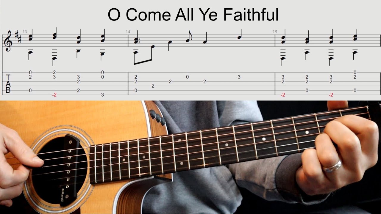 o come all ye faithful guitar fingerstyle
