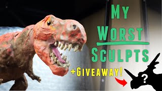 Revealing my First & Worst Dinosaur sculpts + Giveaway!