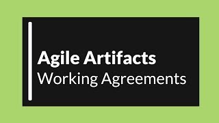 Agile Artifacts: Working Agreements