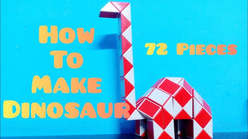 How To Make Dinosaur 🦕 With Snake Cube 72 Pieces Easy Tutorial Smiggle Snake Puzzle Rubik