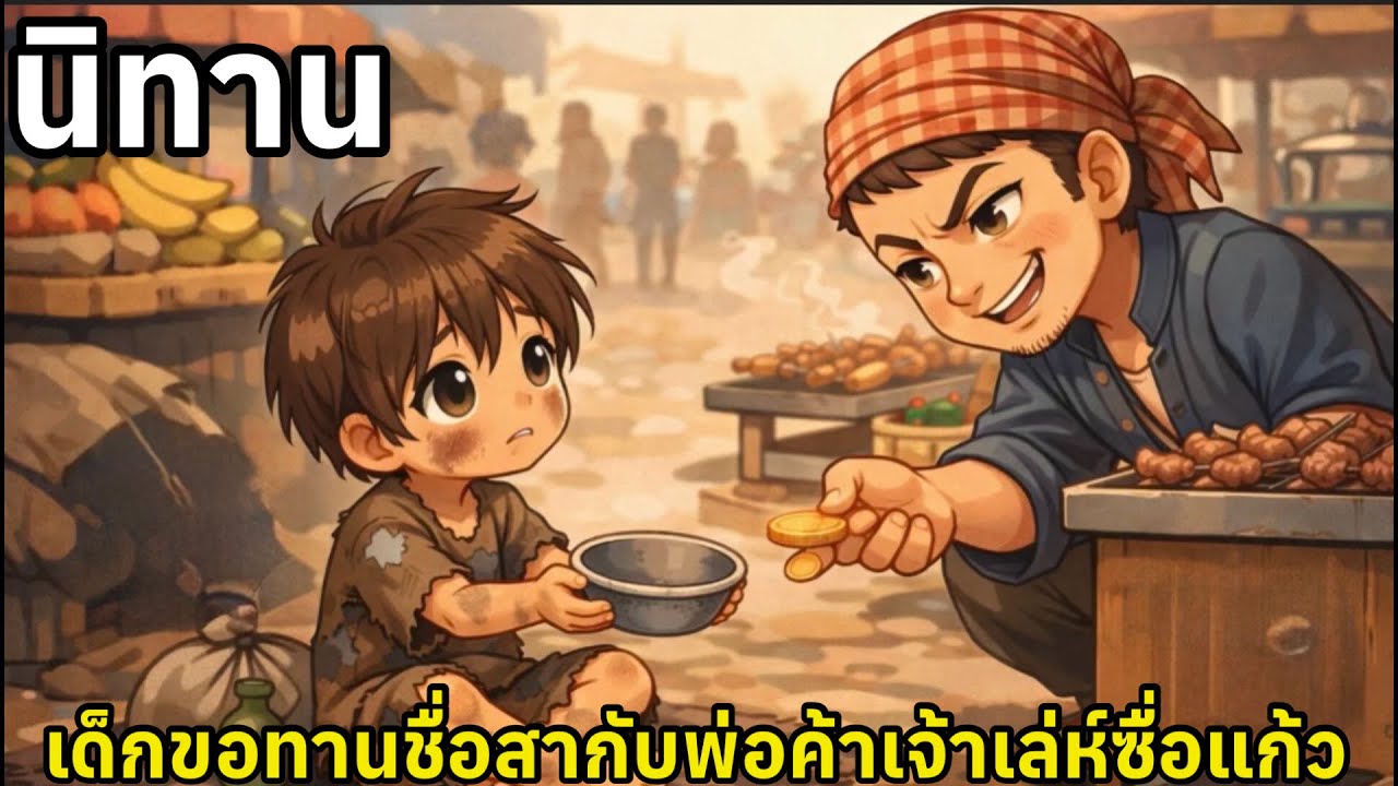 นิทาน✴️เด็กขอทานชื่สากับพ่อค้าเจ้าเล่ห์ ชื่อแก้ว✴️#นิทานก่อนนอน #นิทานพื้นบ้าน #ตำนานเรื่องเล่า 