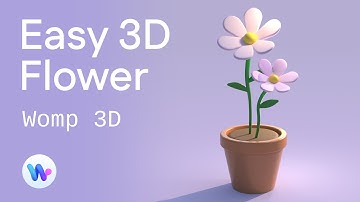 How to Make an Easy 3D Flower with Womp 🌻
