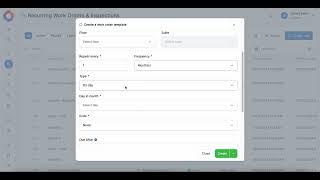 Create a Recurring Work Order