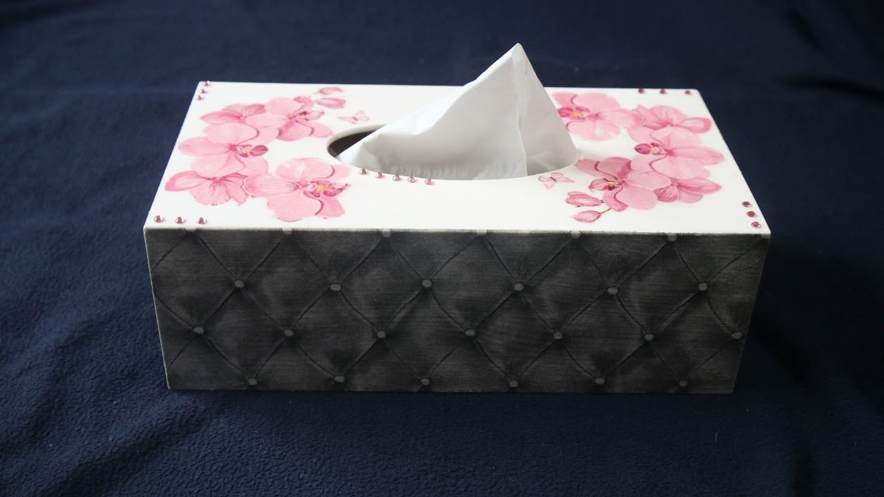 box decoupage tissue paper easy BOX DIY / / / / TISSUE CHUSTECZNIK DECOUPAGE #4 DECOUPAGE