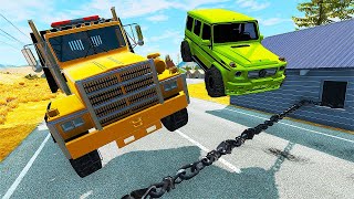 Cars VS Chain #2   Speed Trap Car Crash / BeamNG Drive screenshot 5