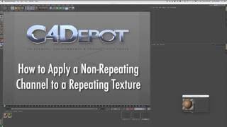 How to apply a non-repeating channel to a repeating texture map in Cinema 4D