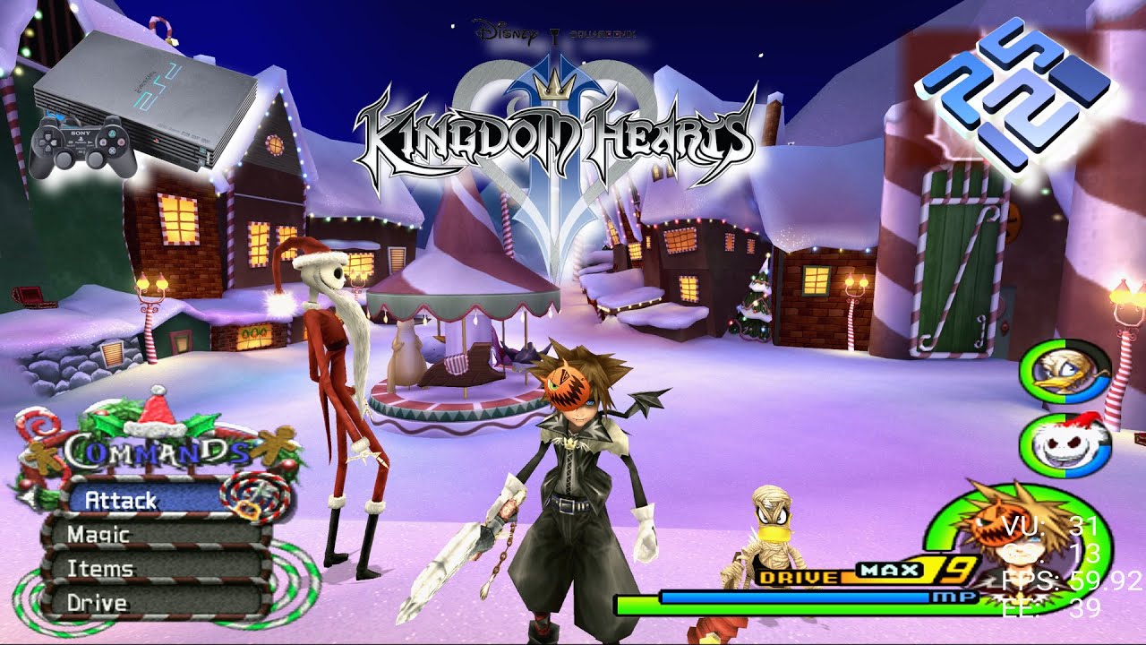 Kingdom Hearts II Halloween Town PCSX2 1.7.0 4K/8 IR True 60FPS