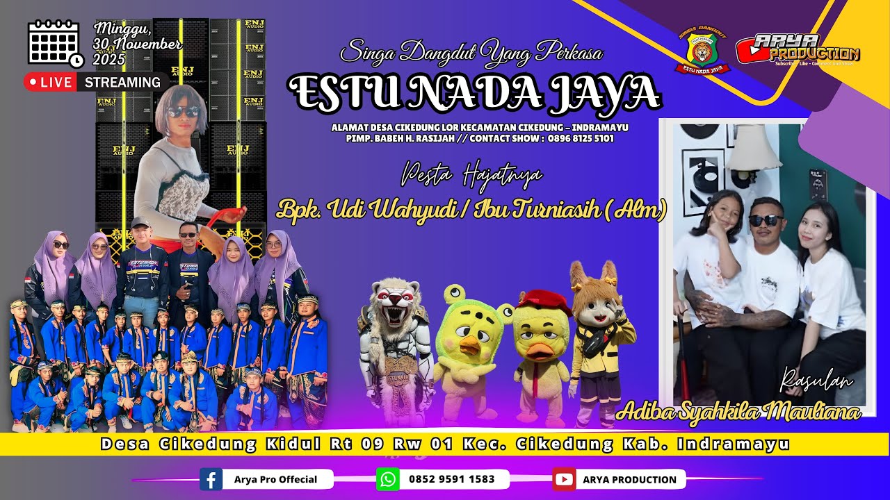 🔴 📡 LIVE STREAMING ❗ SINGA DANGDUT ESTU NADA JAYA ❗ MINGGU 30 NOVEMBER 2025 ❗ CIKEDUNG - INDRAMAYU