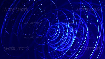 4k looped sci-fi particle background, bokeh and light effects. Glow blue particles form lines