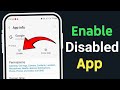 Re-enable Disabled System Apps | System Apps uninstall mistake | Mobile Problem