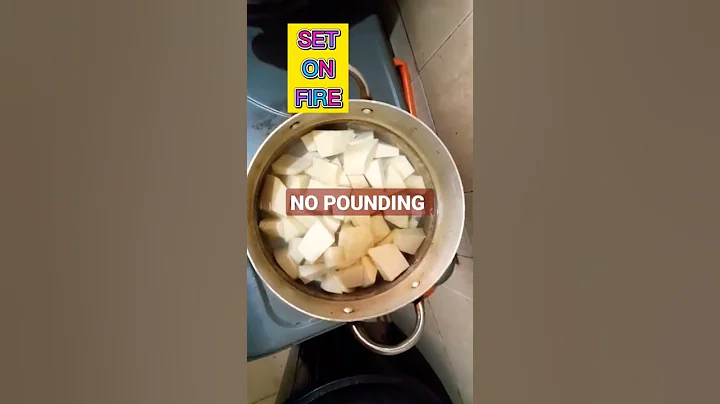 HOW TO MAKE POUNDED YAM USING A BLENDER #shorts #shortvideo