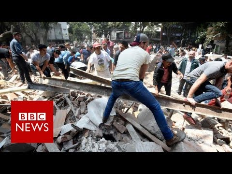 Mexico Earthquake topples buildings killing nearly 250 BBC News