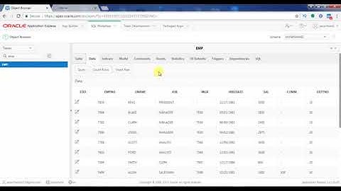 Oracle APEX Tutorial 4 Introduction to SQL Object Browser in Oracle APEX in Hindi/Urdu