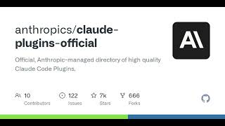 GitHub - anthropics/claude-plugins-official: Official, Anthropic-managed directory of high qualit...