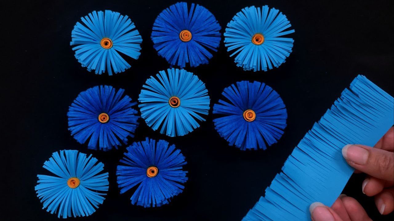 how to make easy paper flowers step by step?/ idea of making simple ...
