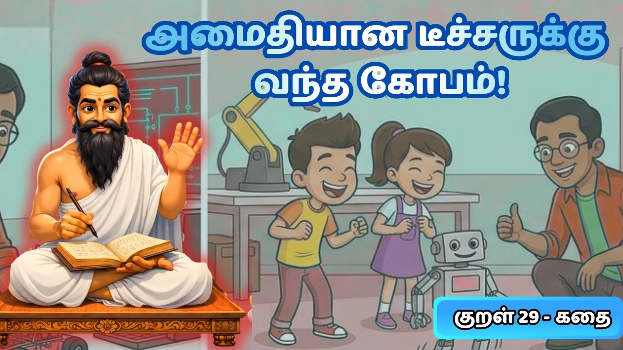 1 நிமிடத்தில் மறைந்த கோபம்! 😡 குணா சாரின் ரோபோ கதை 🤖 குறள் 29 விளக்கம்#Thirukkural   #Thiruvalluvar