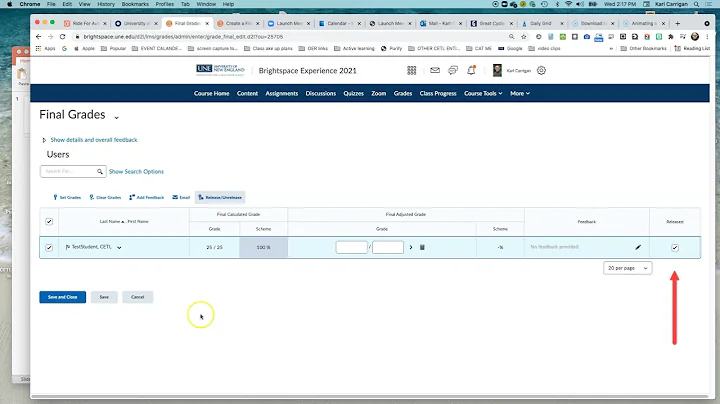 Releasing Final Calculated Grades in Brightspace