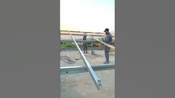 G.I 12 gauge structure install in E_17#solar #pakistan #hybrid