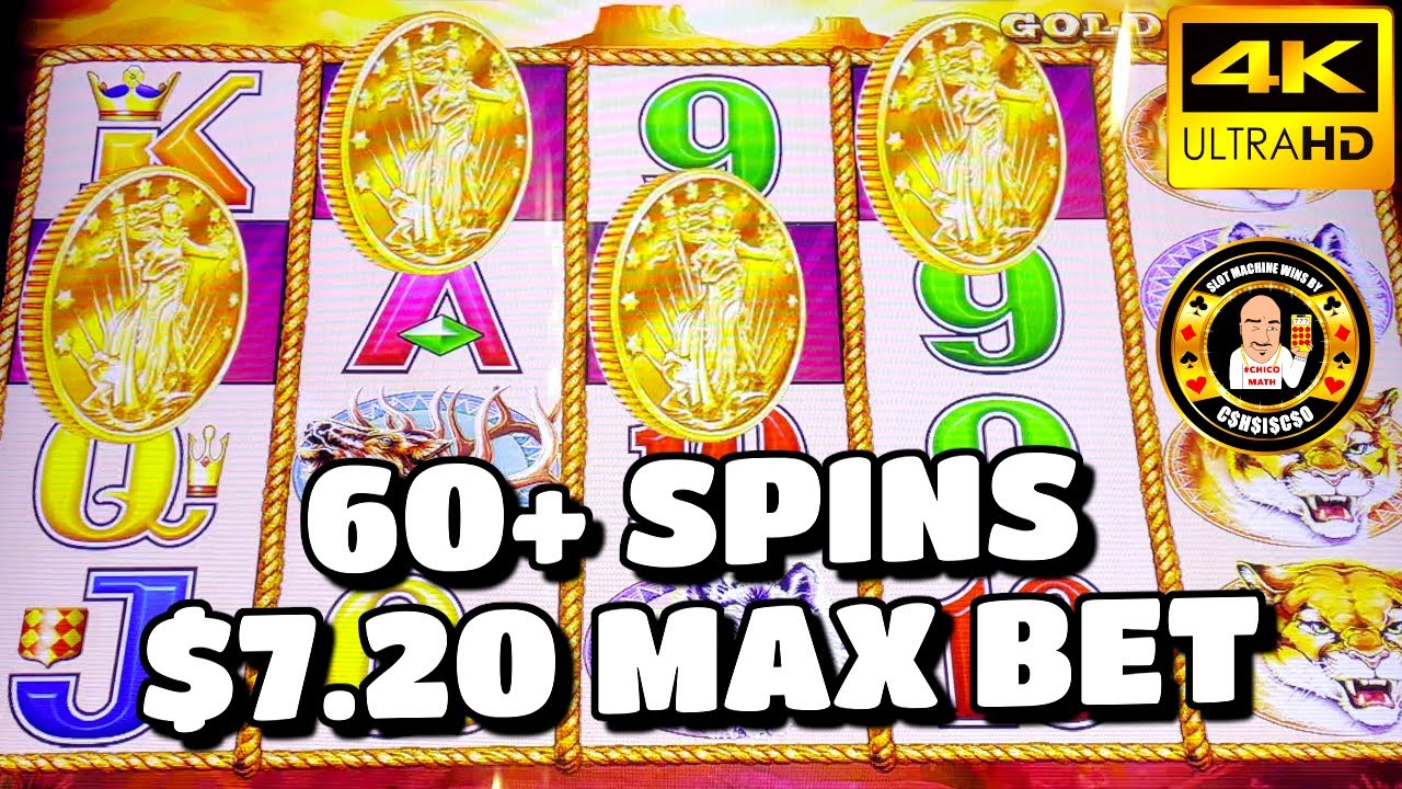 4 COINS/60+ SPINS/$7.20 MAX BET on Buffalo Gold
