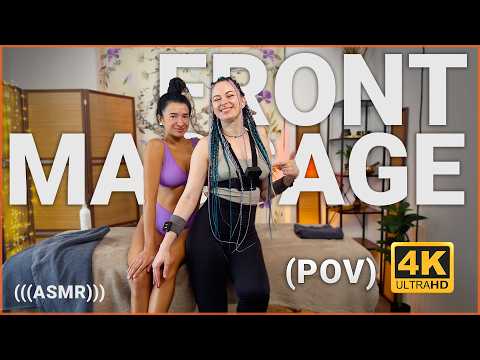 POV ASMR Full Front Massage Therapy by Anna to Mira | Relax & Recover