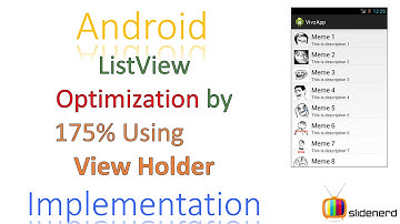 92 Android ListView Optimization By 175% Example |