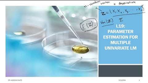 L19 Parameter estimation for MU linear model