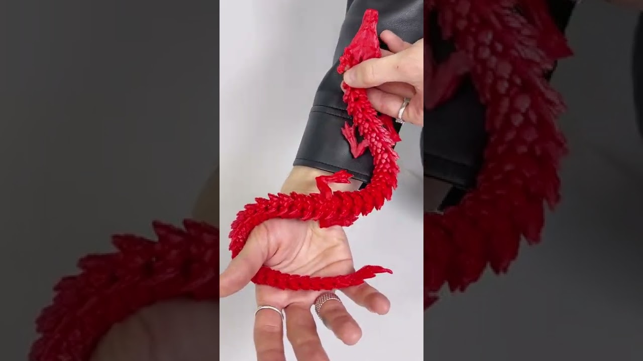 Китайский дракон на 3D-принтере | Шарнирный дракон | enjoyrobo