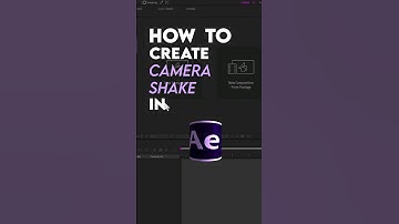 How to create Camera shake In After Effects #aftereffects #vfx #tips #tutorial
