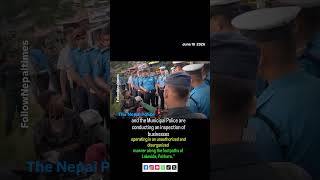 Police Inspection: Unauthorized Businesses Removed from Lakeside, Pokhara Footpaths