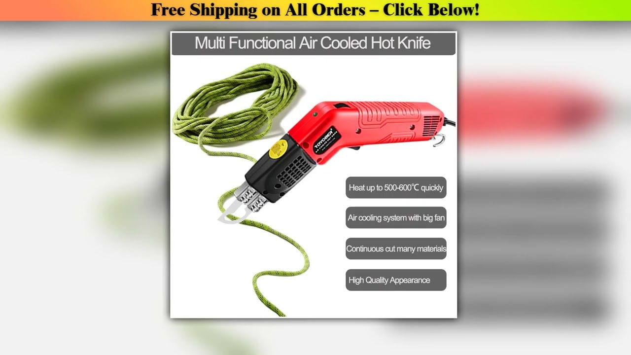 Air Cooling Electric Hot Knife Cutter Webbing Belt Rope Cutting Tool Webbing Cutting Machine