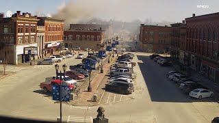 Web cam video: Fire leaves Houlton apartment building a total loss