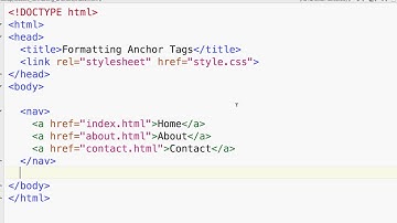 Web Design Basics: Formatting Anchor Tags with HTML and CSS