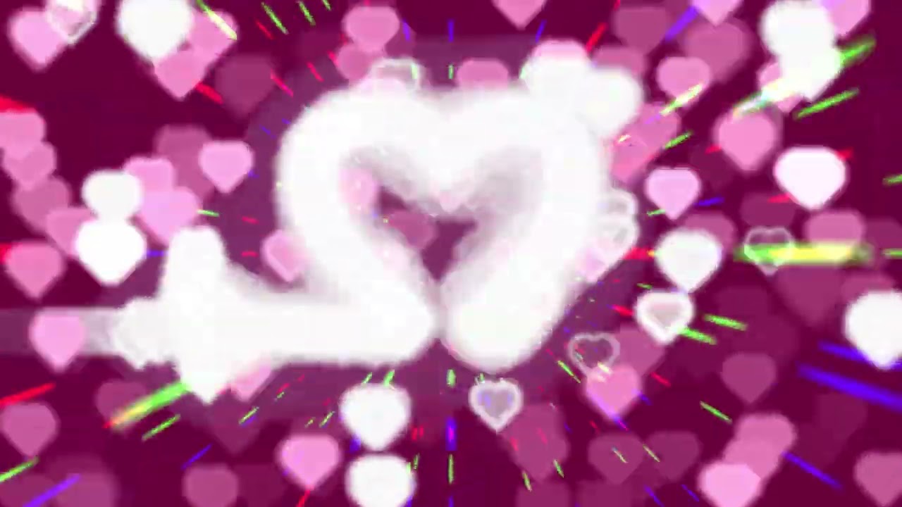 4K EKG Heart of Hearts Interstellar Space Travel Pink White Copyright Free Stock Footage Download