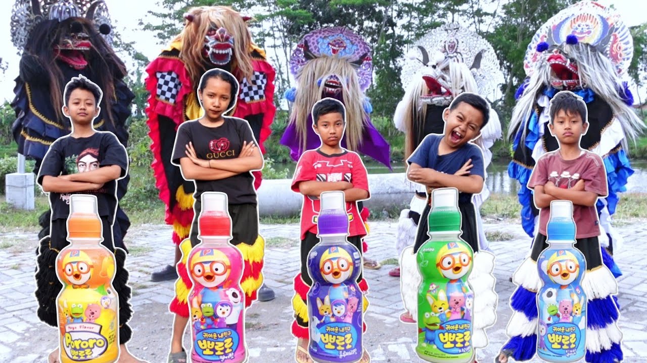 PILIH MINUMAN PORORO BISA MENJADI BARONGAN DEVIL DAN BARONGAN POCONG