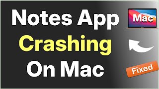 Notes App Crashing on Mac : Here is the Fix