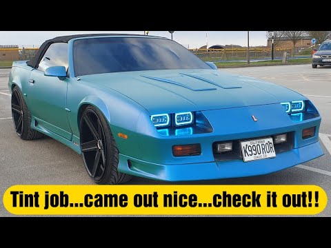 Tinting my 3rd Gen Camaro/How to tint windows - YouTube