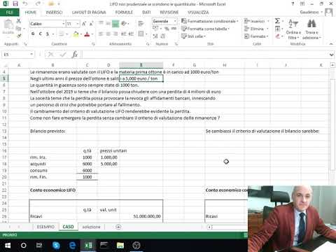 5 Lifo, FiFo e costo medio nella valuazione delle rimenenze parte II ...