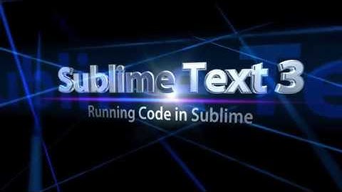 Sublime Text 3 - Running Code