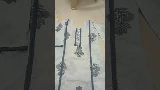 print suit with lace design
