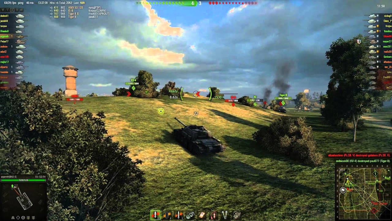 Wot Replays SU-122-54 another run / 1500 Base xp