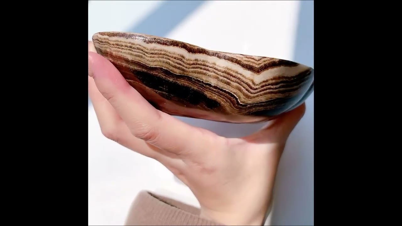 チョコレートオニキス/カルサイト ボウル | グラウンディング