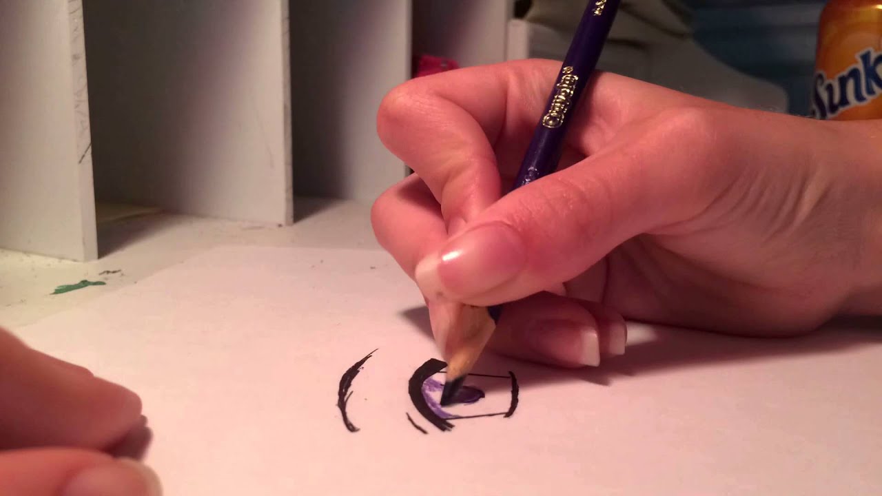 How To Draw Anime Eyes Wt Cheap Materials Youtube