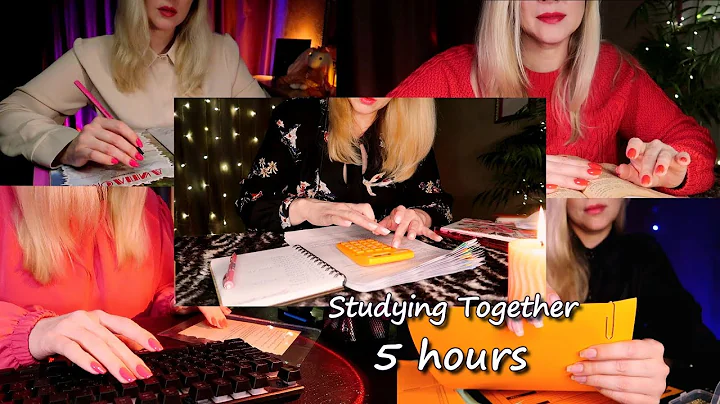 ASMR Study & Work With Me 📓 Collection / 5 HOURS  😴 Unintelligible Whisper