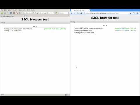 Chrome vs. Firefox - Stanford Javascript Crypto Library