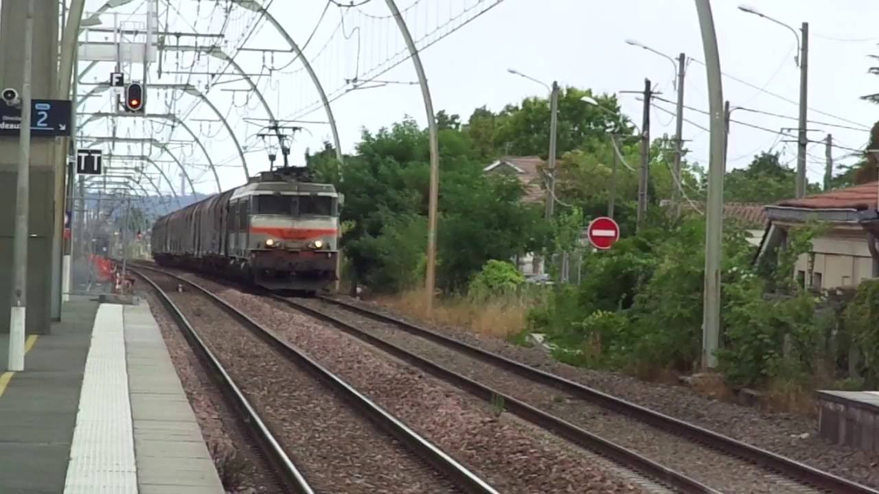 Gare de Pessac Passage Train Fret Tirée par BB 7200 en UM YouTube