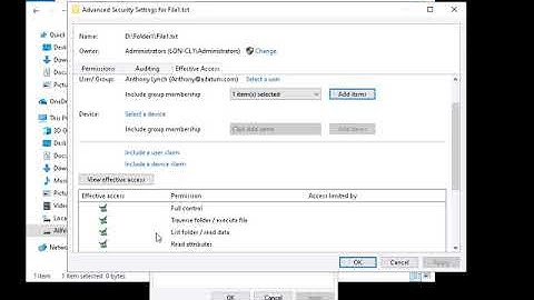 10982 Demo 18 Determining Effective Permissions