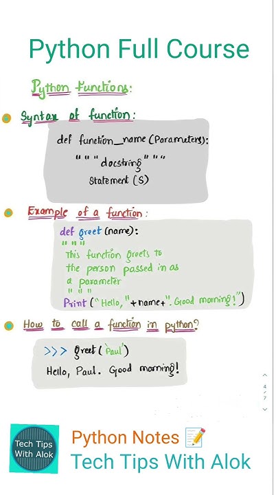 Python Full Course #python Notes 📝 - YouTube