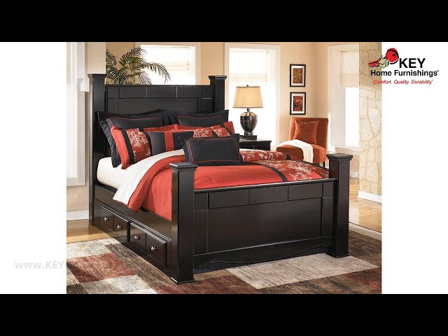 Ashley Shay Queen Poster Storage Bed APK B271 QTB KEY Home