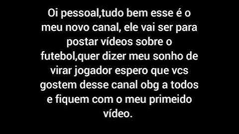 Intro e primeiro vídeo do canal