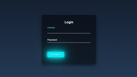 Animated Login Page Using HTML And CSS